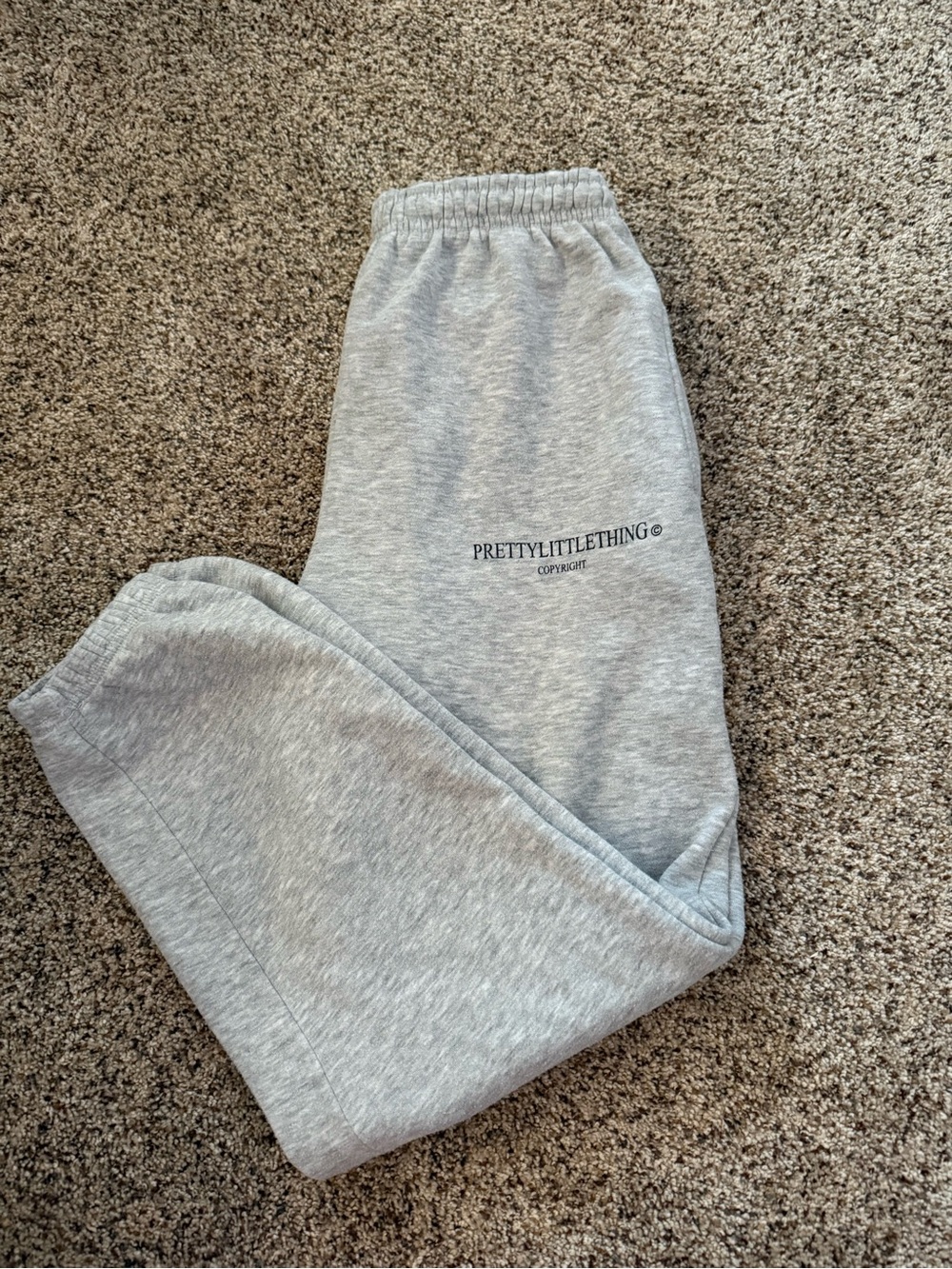 PrettyLittleThing Youth Gray Logo Joggers
